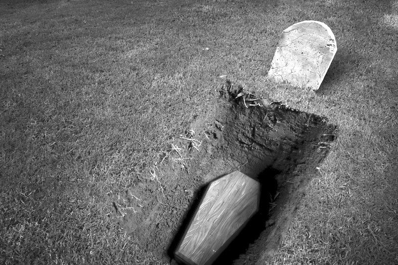 coffin-in-ground